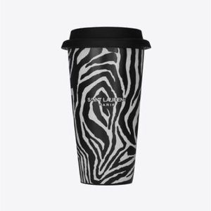 YSL ceramic travel coffee cup mug